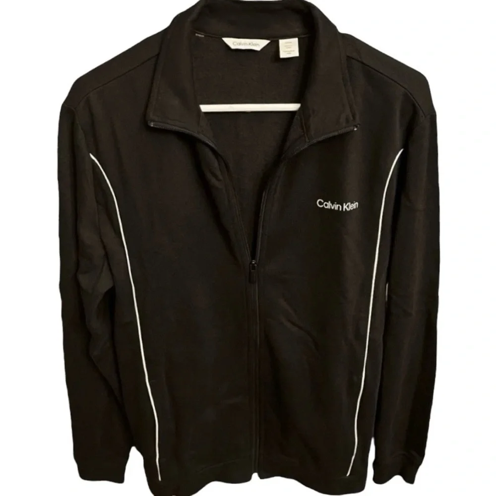 Calvin Klein Zip Up Jacket SM Calvin Klein ZipUp Jacket w/ Front Pockets BLACK
